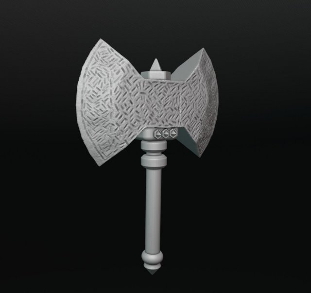 Viking Axe 1 Modello di stampa 3D .c4d .max .obj .3ds .fbx .stl .blend 