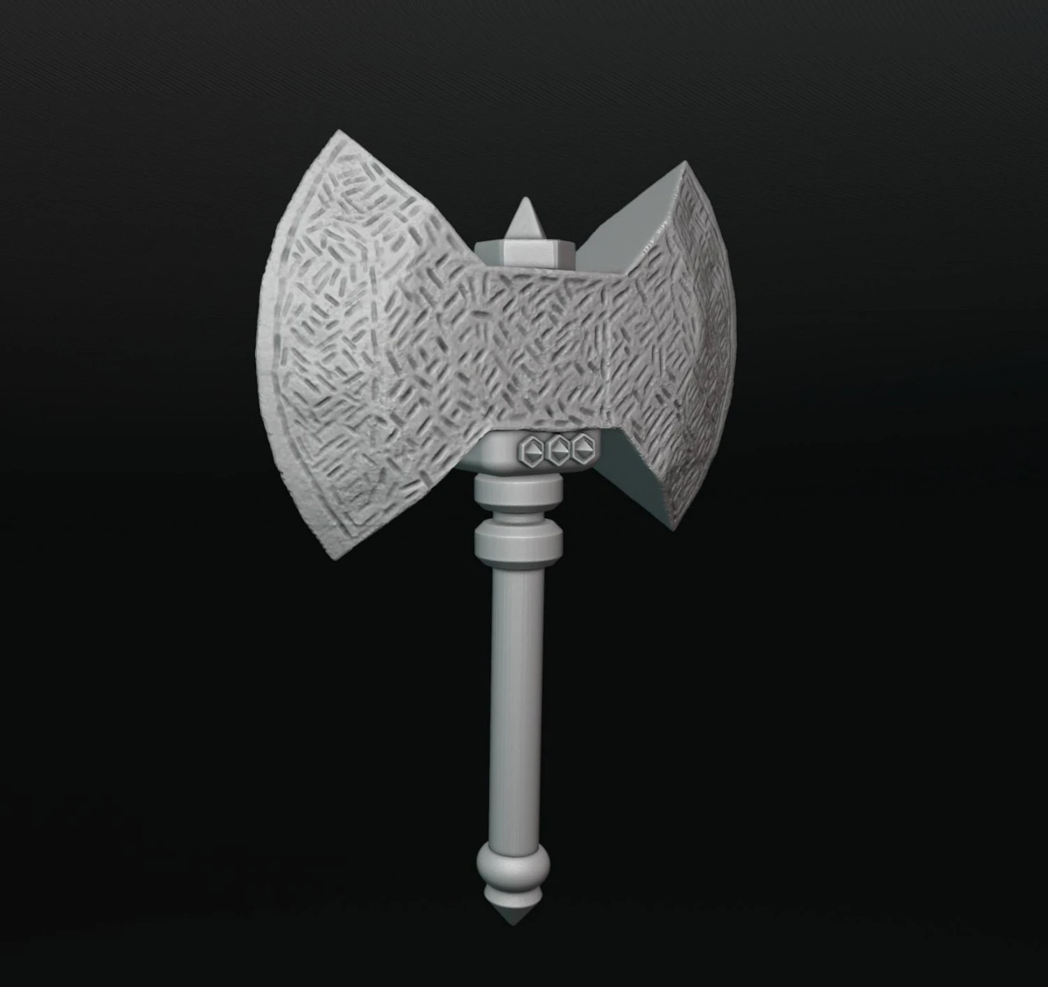 Viking Axe 1 3D Print Model .c4d .max .obj .3ds .fbx .stl .blend 