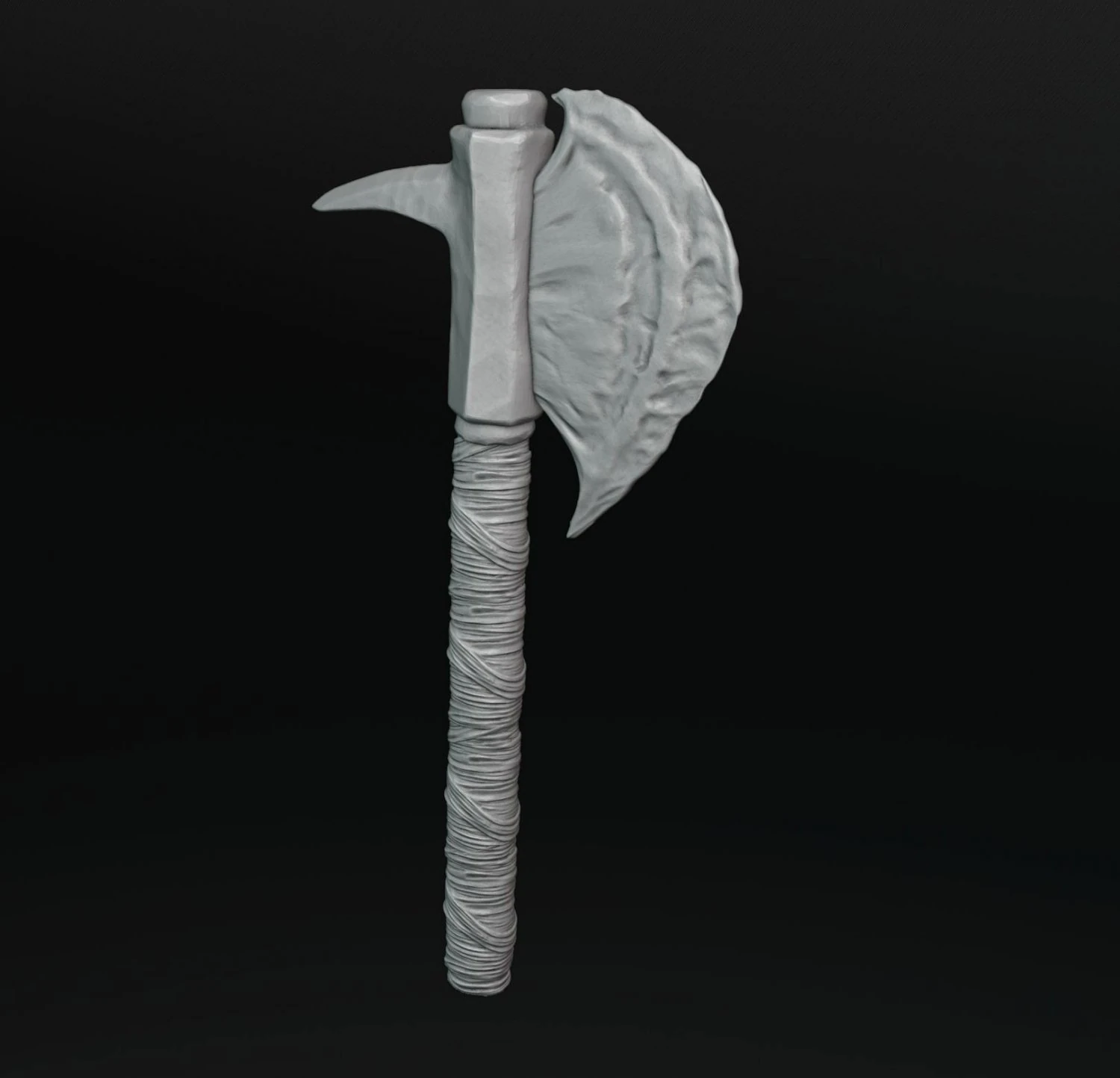 Viking Axe 2 3D Print Model .c4d .max .obj .3ds .fbx .stl .blend 
