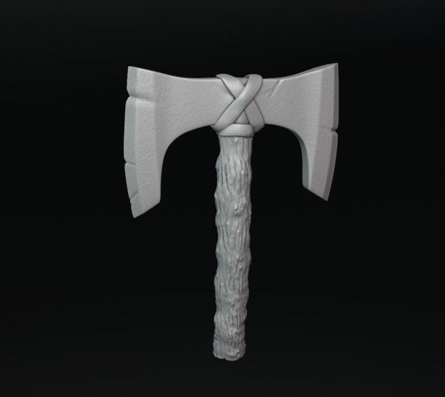 Viking Axe 3 3D 打印模型 .c4d .max .obj .3ds .fbx .stl .blend 