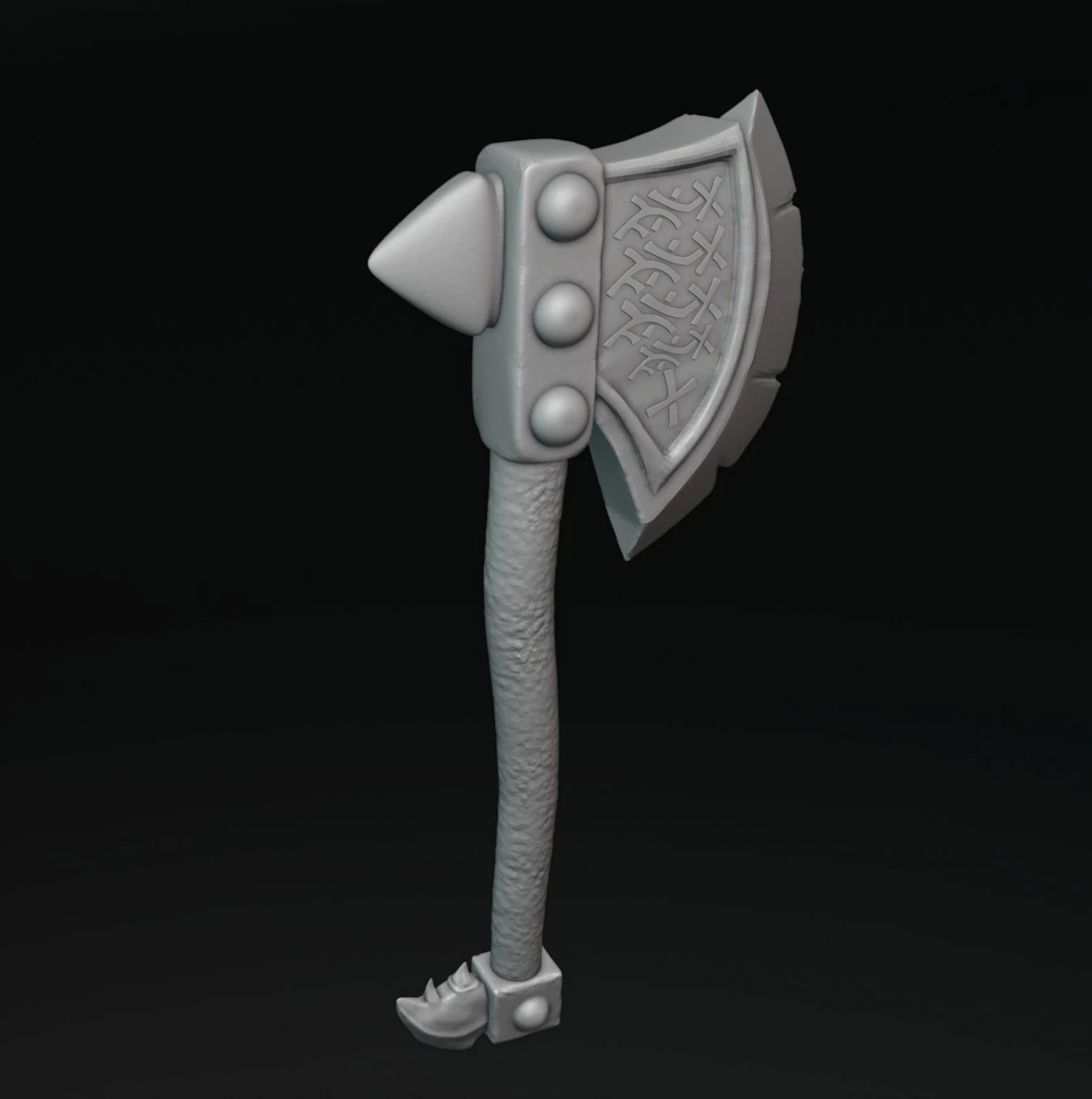 Viking Axe 4 3D Print Model .c4d .max .obj .3ds .fbx .stl .blend 