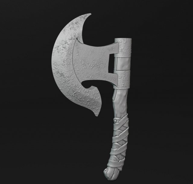 Viking Axe 6 Modello di stampa 3D .c4d .max .obj .3ds .fbx .stl .blend 