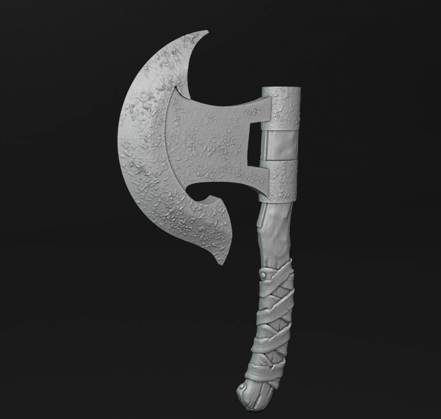 Viking Axe 6 3D Print Model .c4d .max .obj .3ds .fbx .stl .blend 
