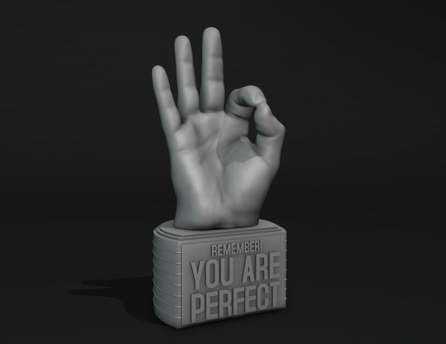 You Are Perfect Motivational Reminder Modelo de impresión 3D .c4d .max .obj .3ds .fbx .stl .blend 