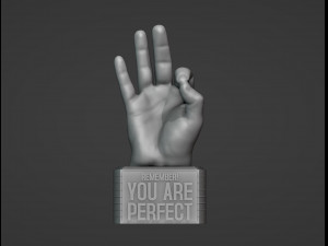 You Are Perfect Motivational Reminder Modelo de impresión 3D