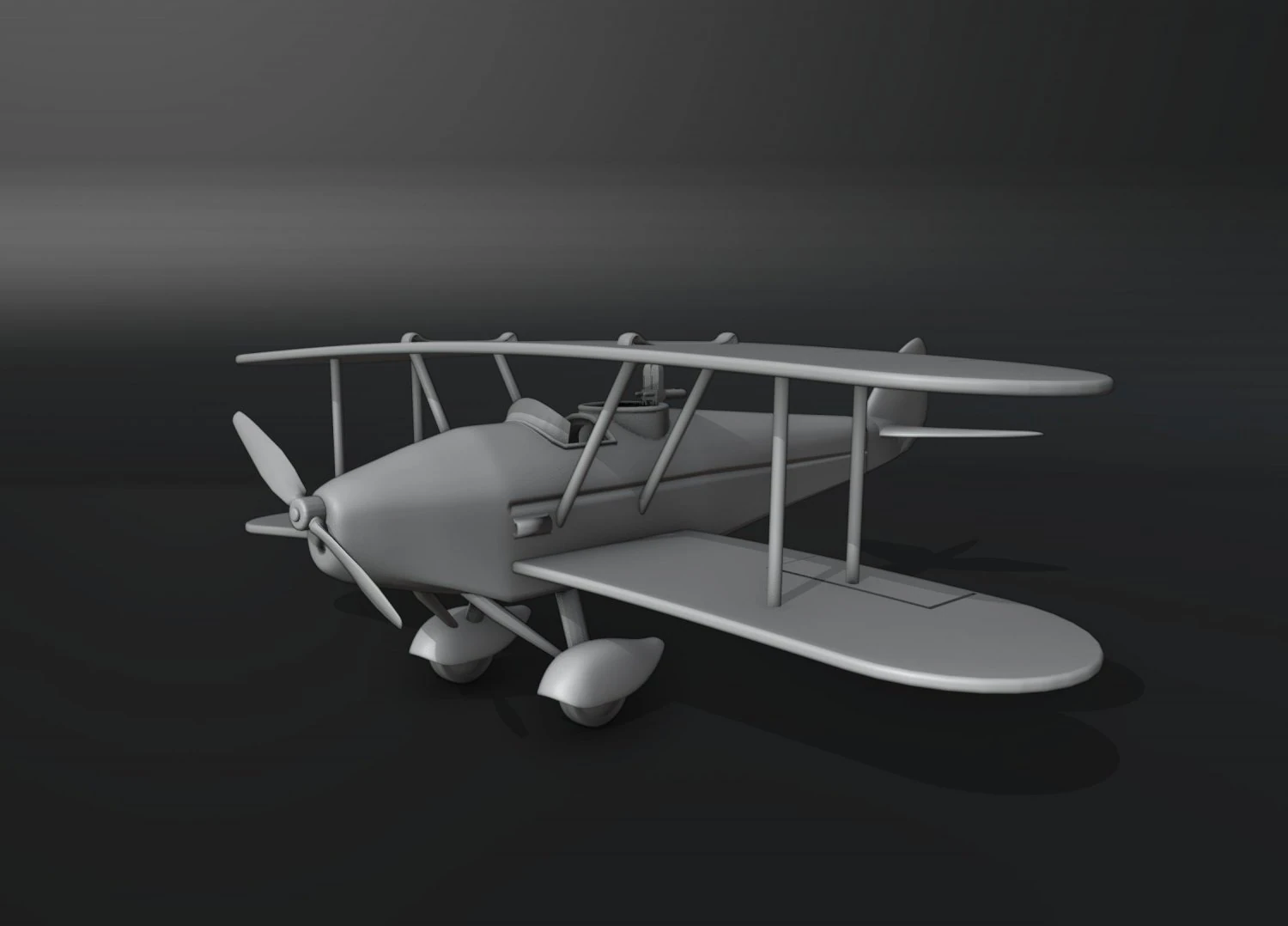 Biplane From Indiana Jones Movie 3D Print Model .c4d .max .obj .3ds .fbx .stl .blend 