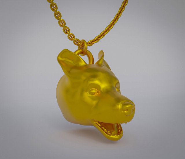 Corgi Dog Pendant Model Cetak 3D .c4d .max .obj .3ds .fbx .stl .blend 