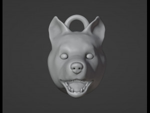 Corgi Dog Pendant Model Cetak 3D