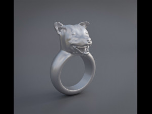 Pitbull Dog Ring 3Dプリントモデル