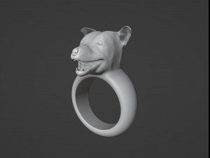 Pitbull Dog Ring 3Dプリントモデル