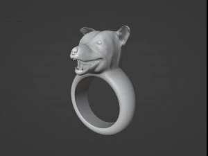 Pitbull Dog Ring 3D Print Model