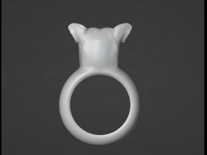 Pitbull Dog Ring 3Dプリントモデル