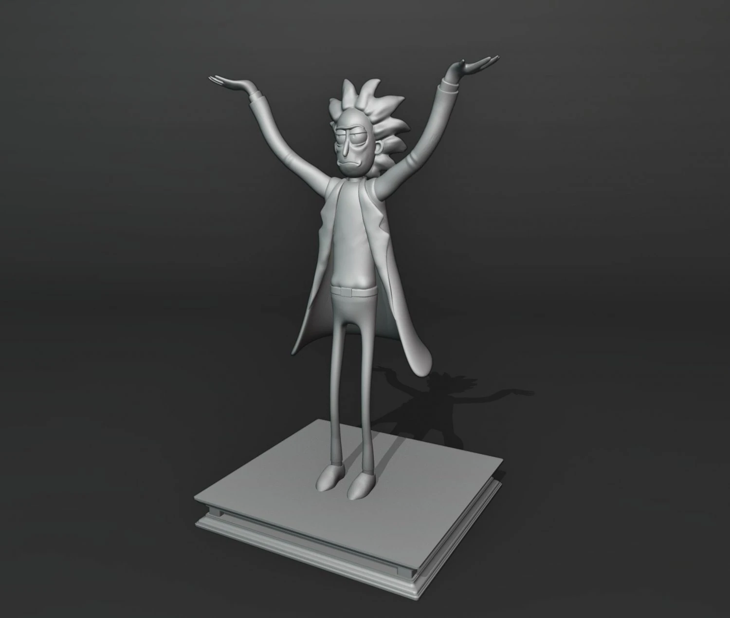 Rick From Rick and Morty 3D Print Model .c4d .max .obj .3ds .fbx .stl .blend 
