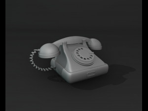 Old Telephone Printable Model Cetak 3D