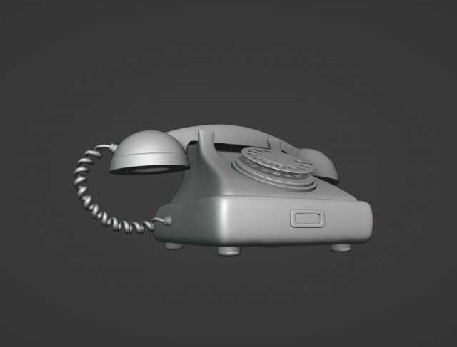 Teléfono Vintage Modelo 3D - Descargar Electrónica on