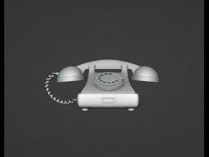 Old Telephone Printable 3D Print Model