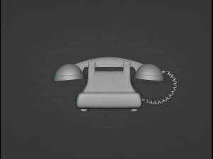 Old Telephone Printable 3D Print Model