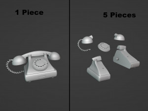 Old Telephone Printable 3D Print Model