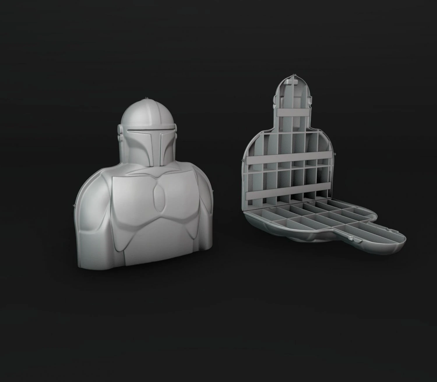 The Mandalorian Collectors Case 3D Print Model .c4d .max .obj .3ds .fbx .stl .blend 