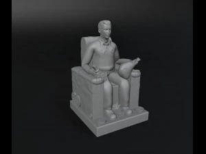 Jesus Malverde Statue 3D Print Model