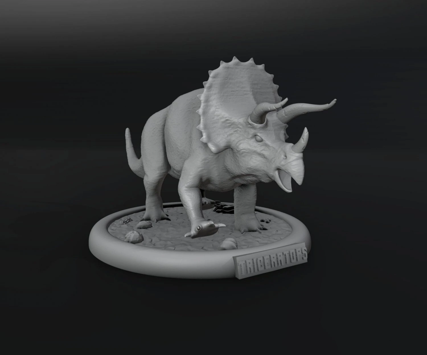 Triceratops 3D Print Model .c4d .max .obj .3ds .fbx .stl .blend 