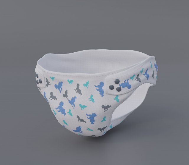 Baby Diaper Modèle 3D .c4d .max .obj .3ds .fbx .stl .blend 