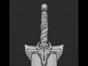 Dragon Slayer Sword 3D Принт Модель