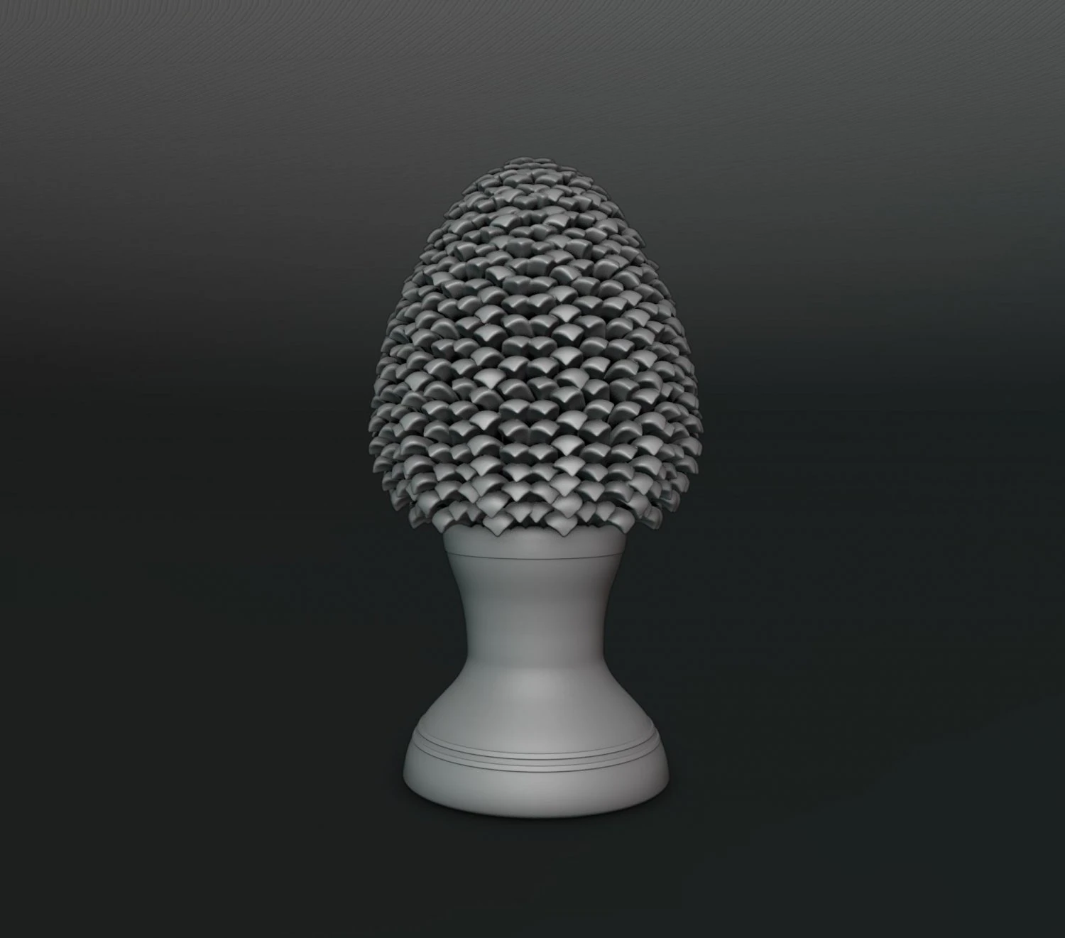 Sicilian Pigna - Pine Cone Ceramic 3D Print Model .c4d .max .obj .3ds .fbx .stl .blend 
