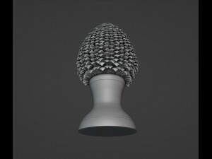 Sicilian Pigna - Pine Cone Ceramic 3Dプリントモデル