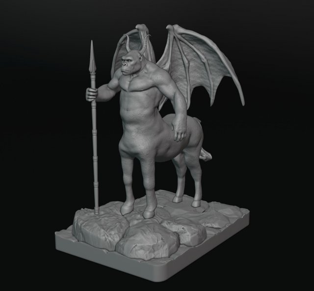 Gorilla Centaur Demon Modèles 3D en vedette .c4d .max .obj .3ds .fbx .stl .blend 