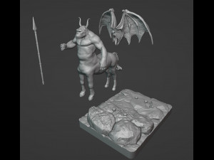 Gorilla Centaur Demon Modèles 3D en vedette