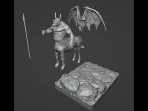 Gorilla Centaur Demon 3D Print Model