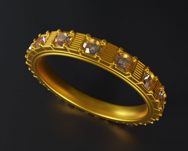 Diamond Ring Modelo de Impressão 3D .c4d .max .obj .3ds .fbx .stl .blend 