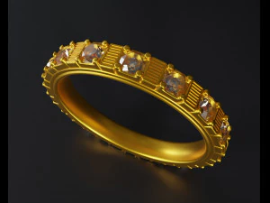 Diamond Ring 3D Print Model