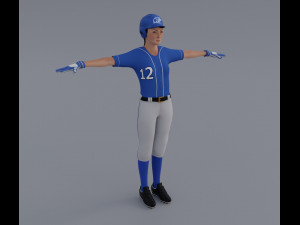 Female Softball Players Pack - Rigged 3D 모델