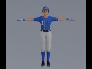 Female Softball Players Pack - Rigged 3D Model