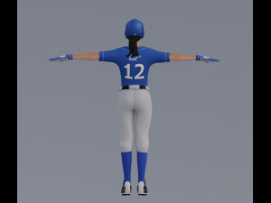 Female Softball Players Pack - Rigged 3D 모델