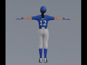 Female Softball Players Pack - Rigged 3D Model