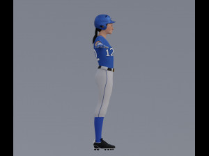 Female Softball Players Pack - Rigged 3D 모델