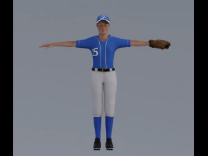 Female Softball Players Pack - Rigged 3D Model