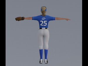 Female Softball Players Pack - Rigged 3D 모델