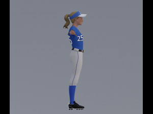 Female Softball Players Pack - Rigged 3D 모델