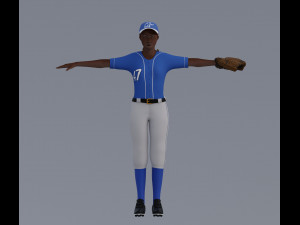 Female Softball Players Pack - Rigged 3D 모델