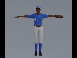 Female Softball Players Pack - Rigged 3D Model
