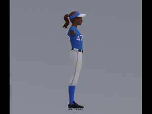 Female Softball Players Pack - Rigged 3D 모델