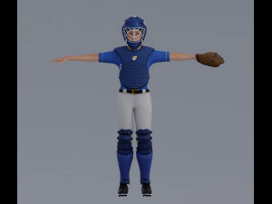 Female Softball Players Pack - Rigged 3D Model