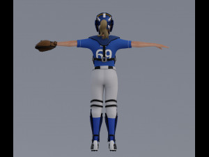 Female Softball Players Pack - Rigged 3D 모델