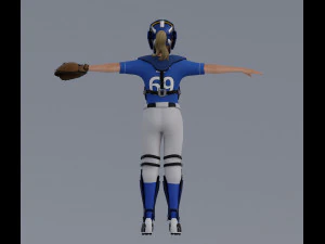Female Softball Players Pack - Rigged 3D Model