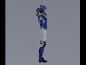 Female Softball Players Pack - Rigged 3D 모델