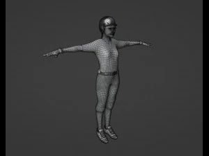 Female Softball Players Pack - Rigged 3D Model